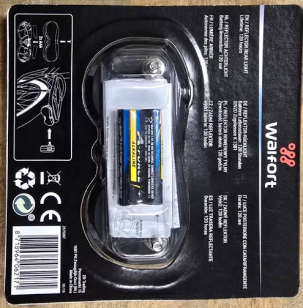 Rücklicht 3 LED inkl. Reflektor rot Walfort