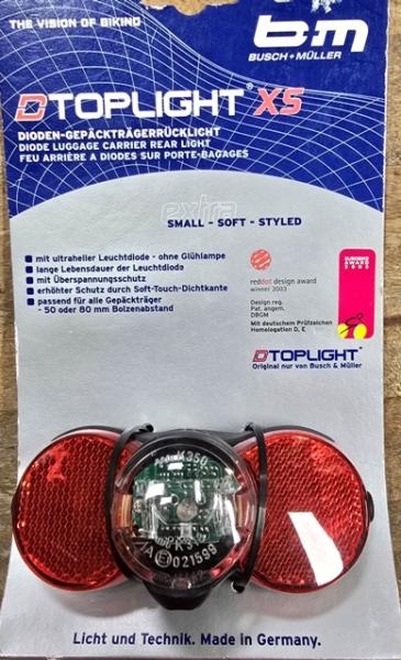 Rücklicht Gep. Träger LED inkl. Reflektor Busch + Müller 325AL-02