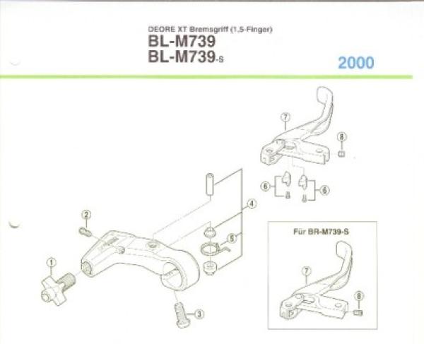 Bremshebelgarnitur XT